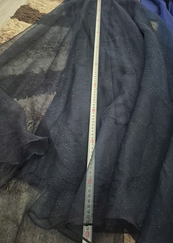 Kadın Lacivert Uzun Kollu Uzun Abiye Elbise - Görsel 9