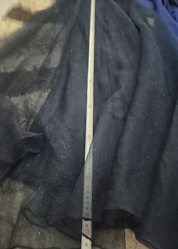 Kadın Lacivert Uzun Kollu Uzun Abiye Elbise - Görsel 10