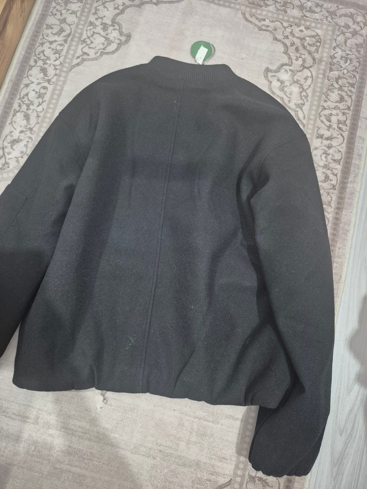 Siyah Fermuarlı Kadın Street Wear Ceket - Görsel 2