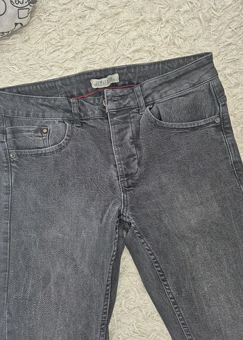 Erkek Gri Regular Fit Denim Jean - Görsel 2