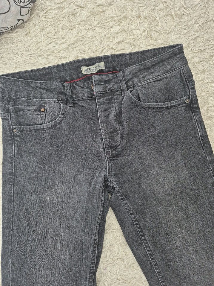 Erkek Gri Regular Fit Denim Jean - Görsel 2