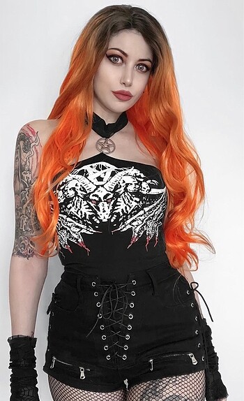 Turuncu Lace Front Tül Peruk