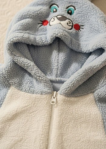 Mavi Nakışlı Bebek Erkek Tulumu - Görsel 2