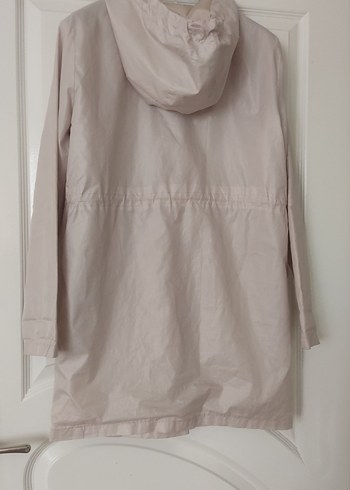 Bej kapçon lu Düğmeli Yağmurluk - Görsel 5