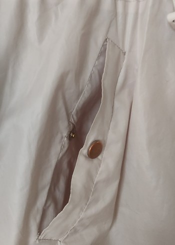 Bej kapçon lu Düğmeli Yağmurluk - Görsel 6