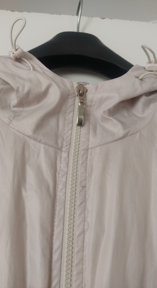 Bej kapçon lu Düğmeli Yağmurluk - Görsel 2