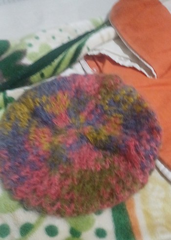 Renkli Örgü Kadın Bere - Görsel 5