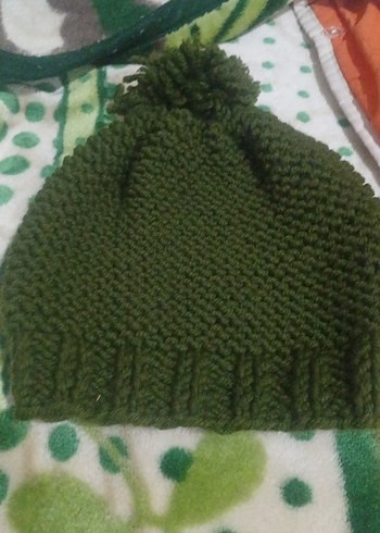 Kadın Örgü Yeşil Bere - Görsel 4