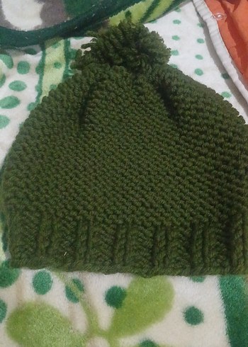 Kadın Örgü Yeşil Bere - Görsel 3