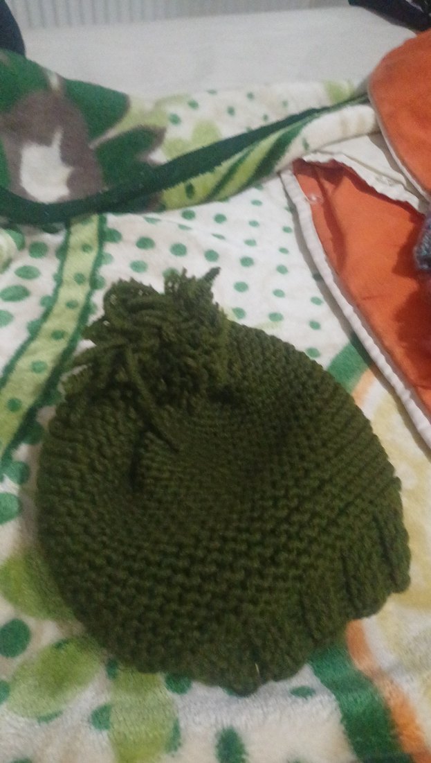 Kadın Örgü Yeşil Bere - Görsel 5