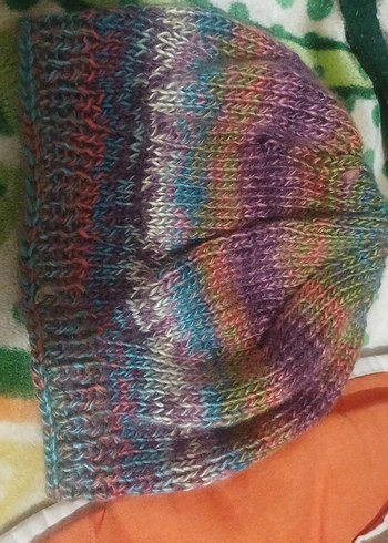 Renkli Örgü Bohem Kadın Bere - Görsel 2