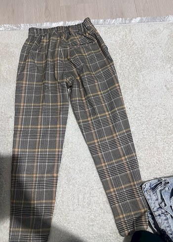 38 Beden Ekoseli pantalon