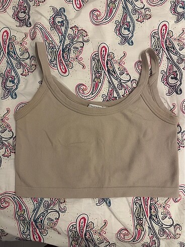 Stradivarius Krem Askılı Atlet