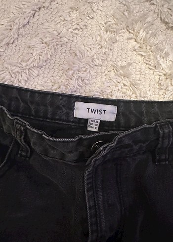38 Beden siyah Renk Twist Kot Pantolon