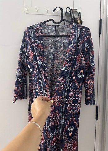 H&M Kadın Çok Renkli Uzun Bohem Kimono