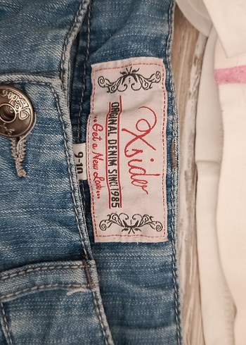 LC Waikiki Düğmeli Pembe Baskılı Rahat Kesim Kız Kot Şort