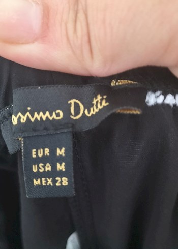 Massimo Dutti massimo dutti Siyah Piliseli Pantolon