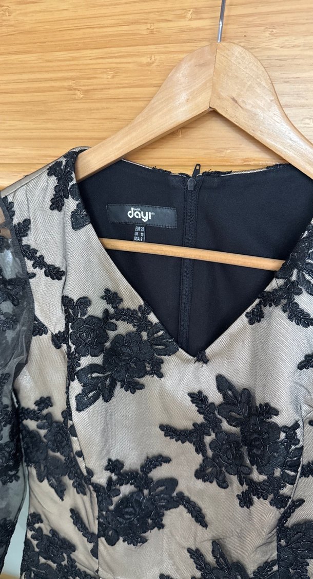 Dantel Detaylı V Yaka Kısa Kadın Bluz - Görsel 2