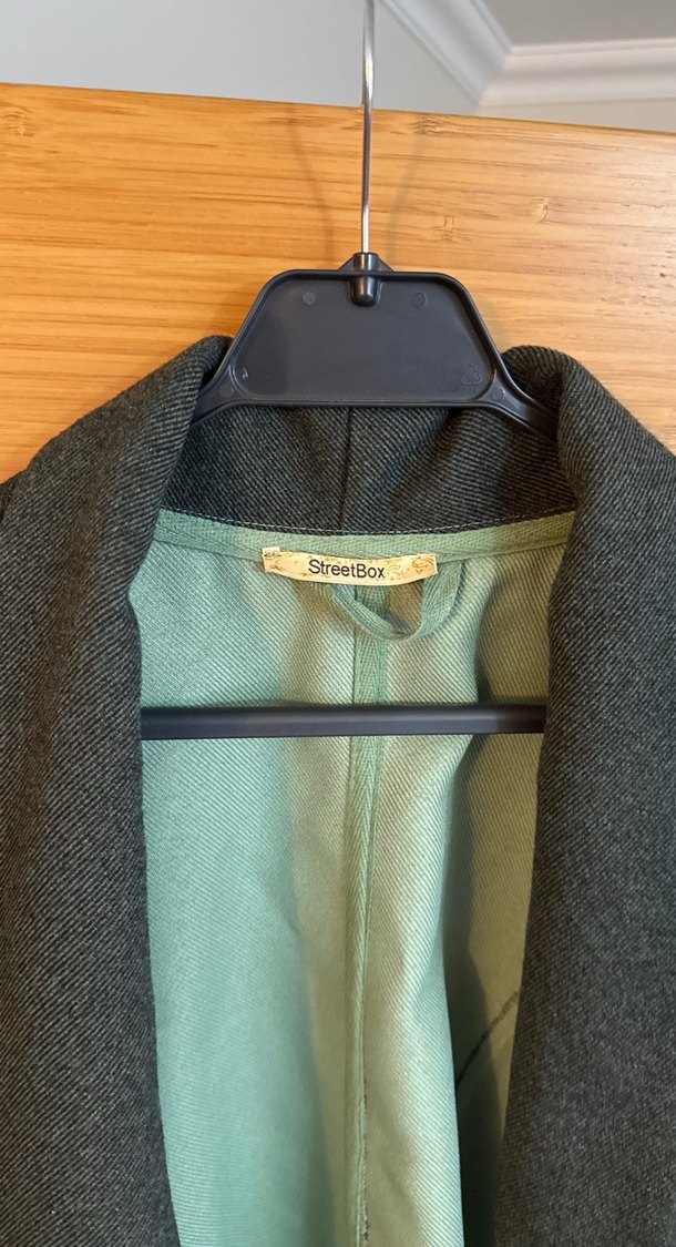 Gri Midi Kısa Kollu Kadın Ceket - Görsel 2