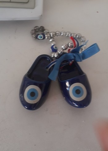 Seramik Mavi Nazar Boncuğu Anahtarlık - Görsel 5