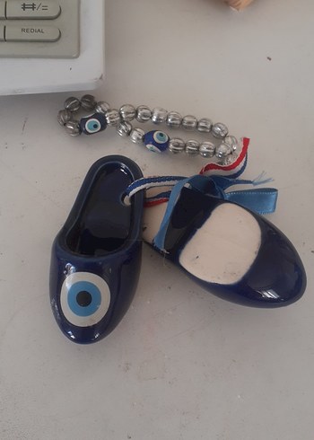 Seramik Mavi Nazar Boncuğu Anahtarlık - Görsel 6