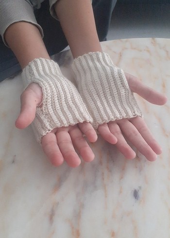 Bohem Tarzı Beyaz Örgü Kadın Eldiveni  sipariş üzerine yapıyorum - Görsel 5