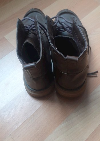 Deri Bağcıklı Erkek Bot - Koyu Kahverengi - Görsel 7