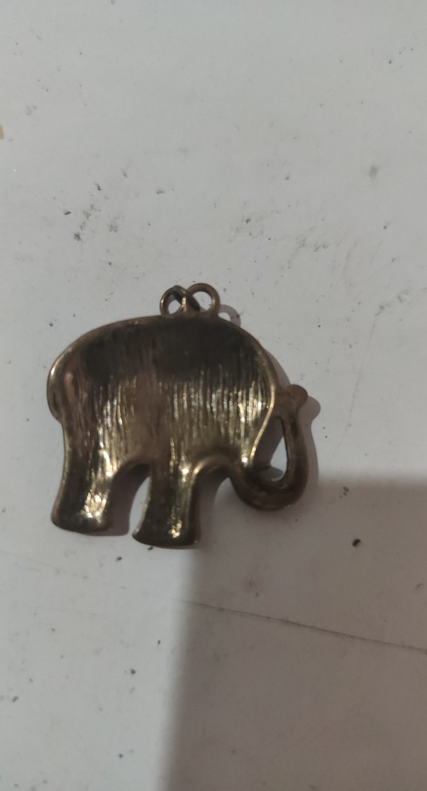 Bohem Tarzı Nakışlı Fil Figürlü Kolye Ucu - Görsel 5