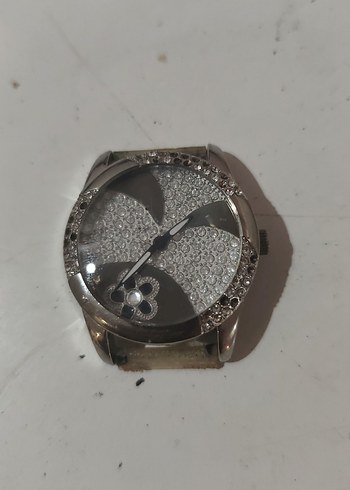 Pul İşlemeli Gri Kadın Saati parca - Görsel 3