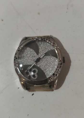 Pul İşlemeli Gri Kadın Saati parca - Görsel 2