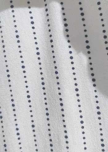 xl Beden Gri Çizgili Beyaz viskonlu Gömlek bluz