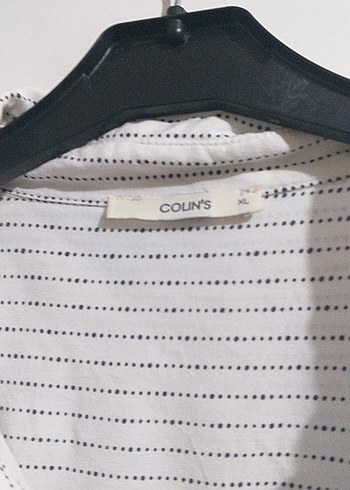 xl Beden beyaz Renk Gri Çizgili Beyaz viskonlu Gömlek bluz