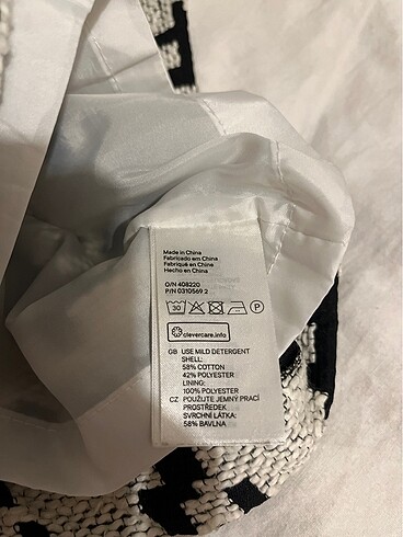 38 Beden siyah Renk H&M desenli astarlı etek