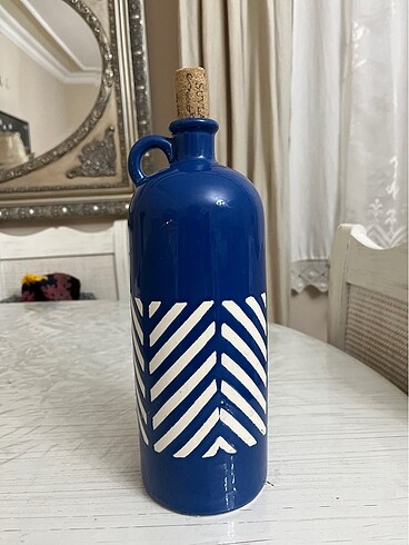 English Home Bottle Vazo 10x10x27 Cm Lacivert English Home