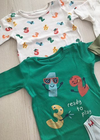 Çok Renkli Erkek Bebek Body - Görsel 3