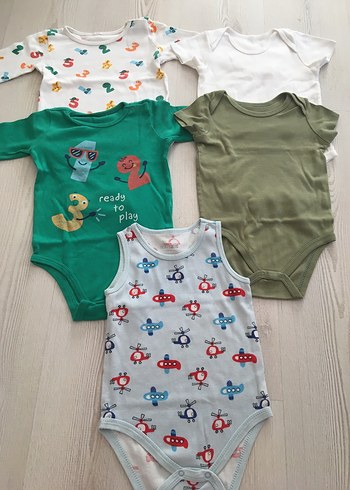 Çok Renkli Erkek Bebek Body - Görsel 2