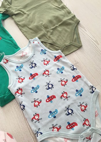 Çok Renkli Erkek Bebek Body - Görsel 8