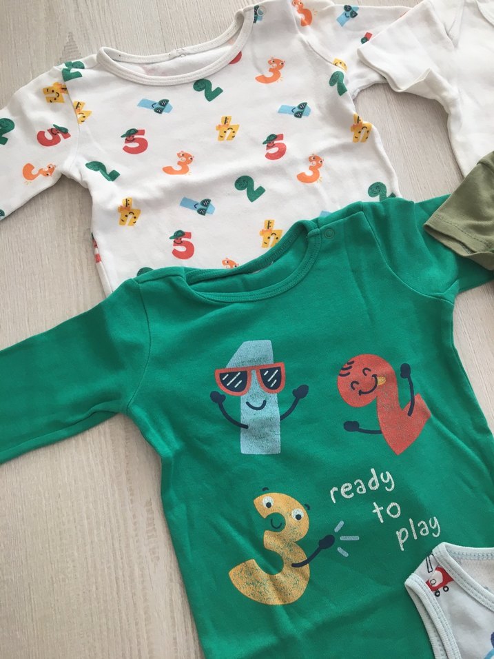 Çok Renkli Erkek Bebek Body - Görsel 3