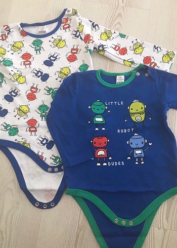 2 Yaş Beden Renkli Pamuklu Bebek Erkek Atlet Body
