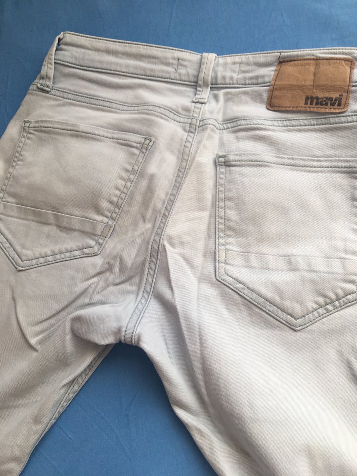 Erkek Bej Denim Pantolon Regular Fit - Görsel 5