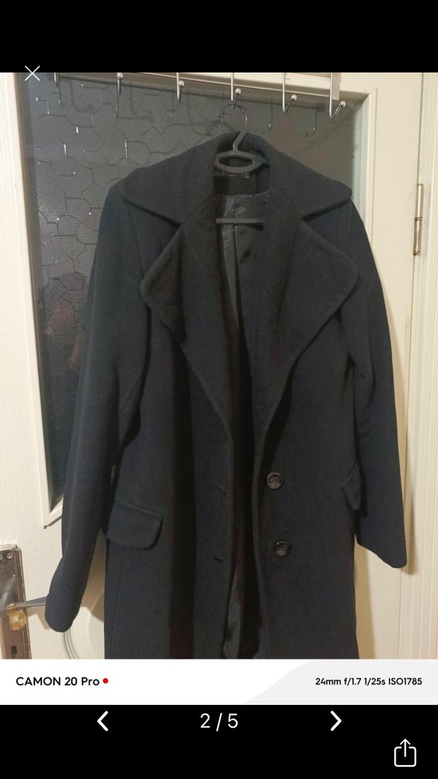 Siyah Uzun Kaban - Görsel 2