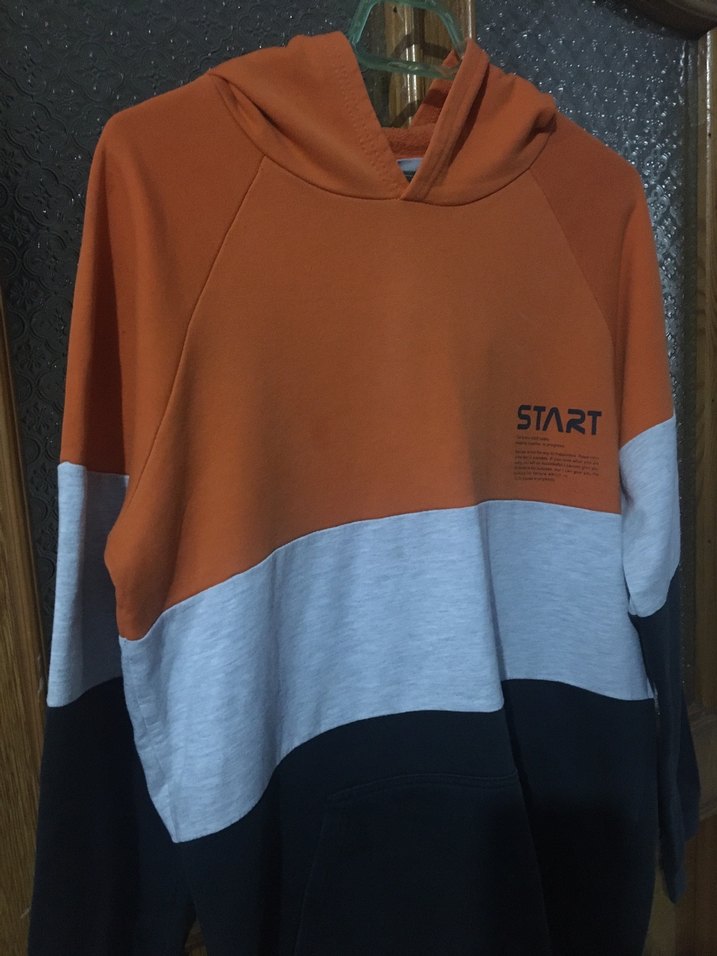 Erkek Çocuk Kapüşonlu Renk Bloklu Sweatshirt - Görsel 2