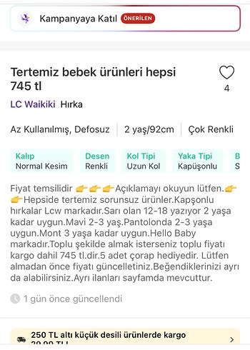 Erkek Çocuk Ürünleri Hepsi 670 tl - Görsel 9