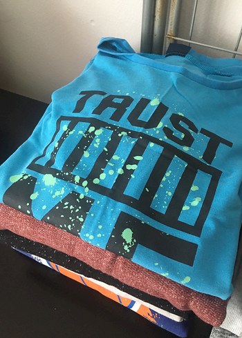 Turuncu Gri Baskılı Erkek Sweatshirt - Görsel 4