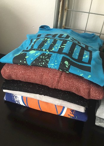 Turuncu Gri Baskılı Erkek Sweatshirt - Görsel 3