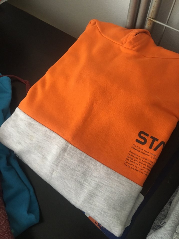 Turuncu Gri Baskılı Erkek Sweatshirt - Görsel 2