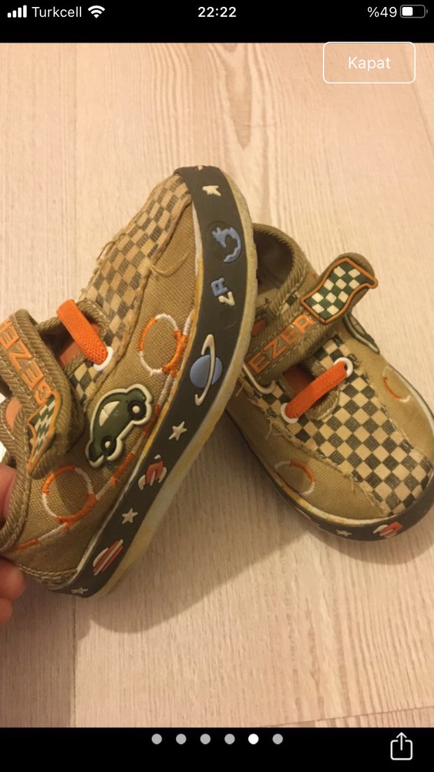 Erkek Çocuk Mavi ve Desenli Bantlı Terlik - Görsel 5