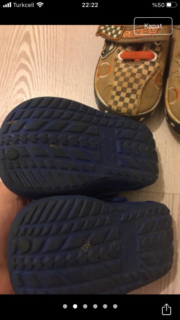 Erkek Çocuk Mavi ve Desenli Bantlı Terlik - Görsel 2