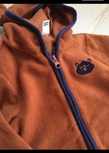 Kapüşonlu Kahverengi Bebek Takımı - Görsel 8