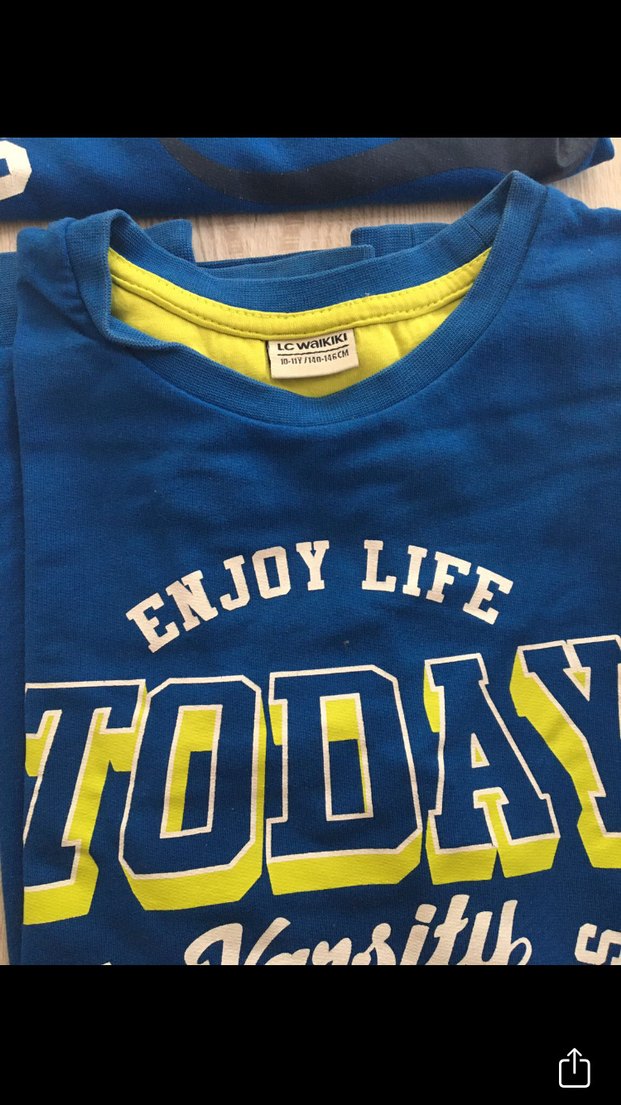 Erkek Mavi Baskılı Sweatshirt - Görsel 2